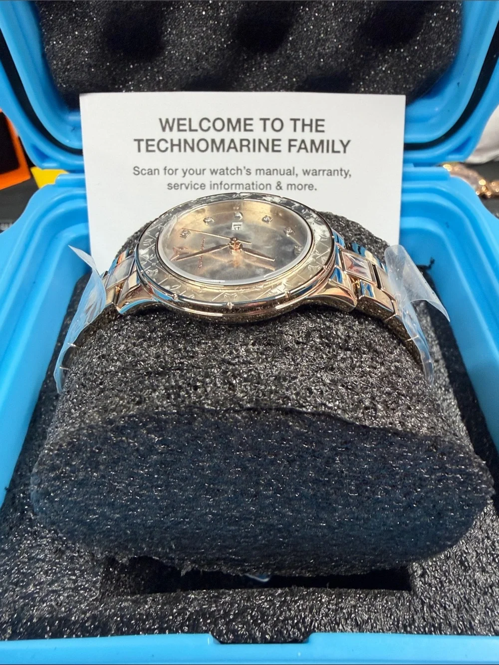 Technomarine Silver Stainless Steel Watch with Mother-of-Pearl Dial